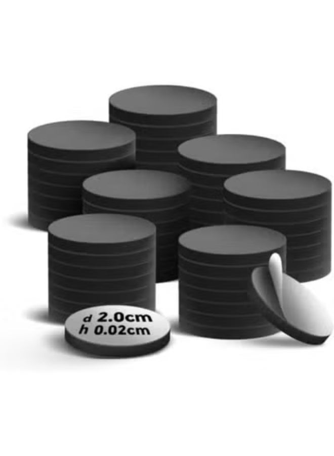 60 round magnets with adhesive backing, flexible self-adhesive magnets, suitable for DIY projects, small sticky magnetic dots, can be used to hang lightweight items, DIY, school, office, home. - Image 2