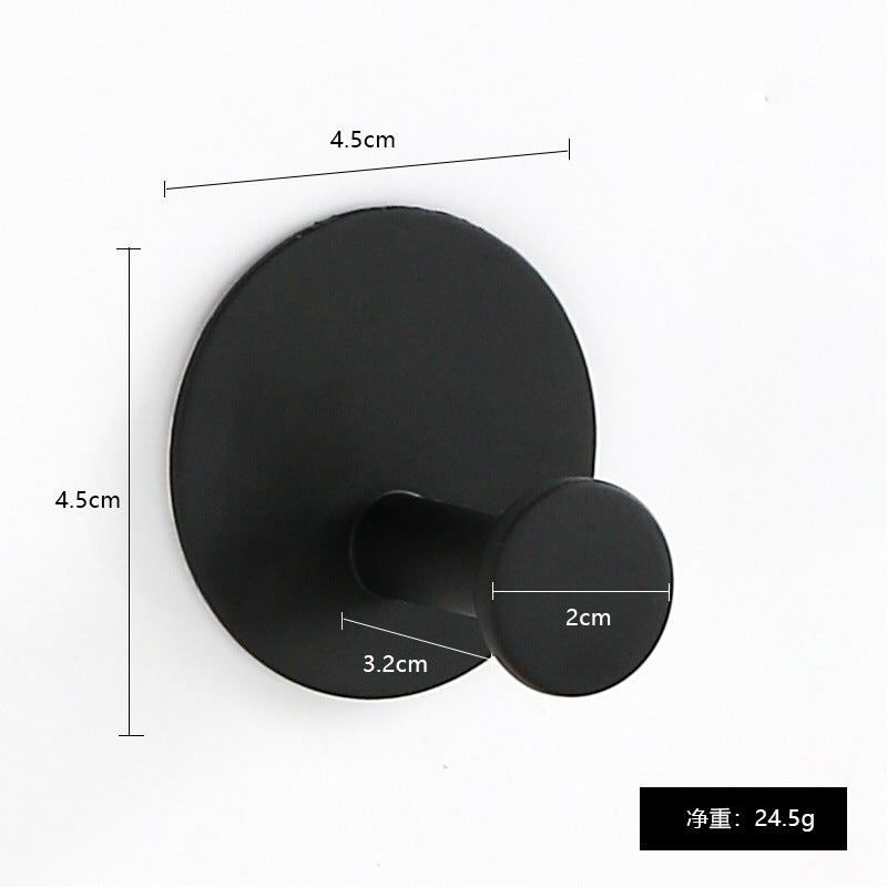 304 Stainless Steel Strong Adhesive Hook Non-Perforated Seamless Single Hook Bathroom Kitchen Door Rear Metal Coat Hook - Image 1