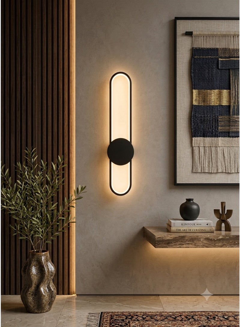 Modern Oval Wall Sconce, Black - Image 2