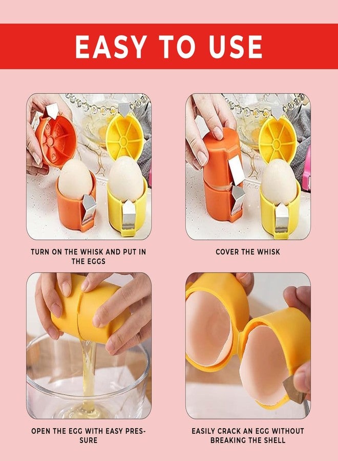 AADHIK Egg Cracker Tool Set of 2 Kitchen Tool Cooking Shell Opener Orange| Dining & Bar | Tools & Gadgets | Peelers| Peelers (Pack of 2) - Image 4