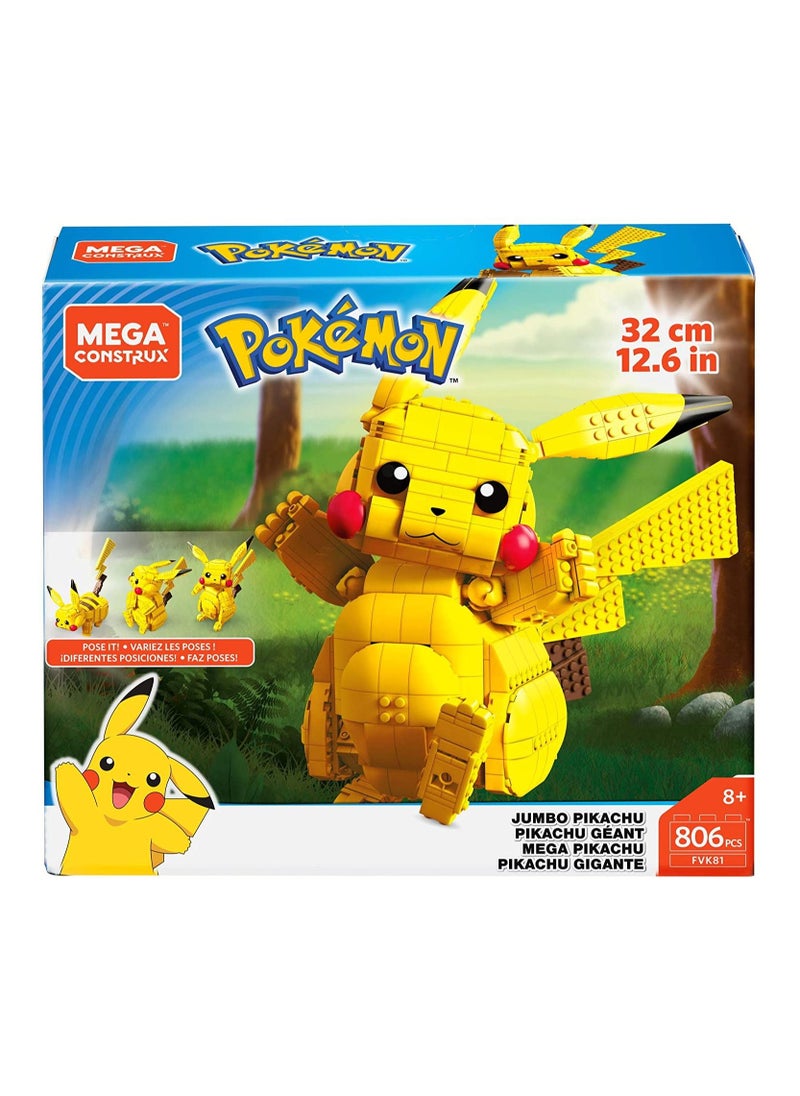 MEGA CONSTRUX - Mega Construx Pokemon Jumbo Pikachu FVK81 - Image 1