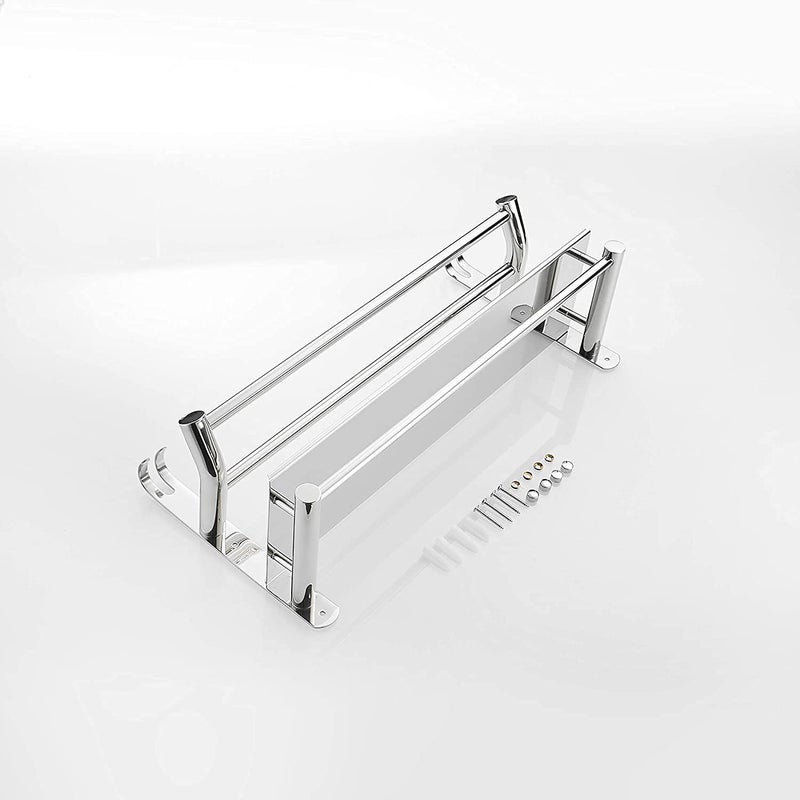 Gloxy Bathroom Accessories Set Towel Rack for Bathroom 15 Inch - Bathroom Towel Hanger for Wall - Towel Stand for Bathroom - Towel Holder in Bathroom, Kithcen, Hotels, Etc.(Chrome Finish 1pc) - Image 5