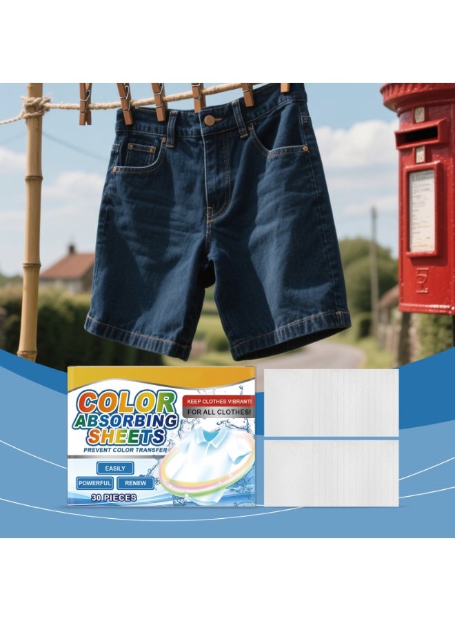 SYOSI Dryer Sheets, Prevent Color Bleeds Runs Absorber Laundry Sheets, Eco Liquidless Soap, Gentle on Skin, Hypoallergenic for Home Apartment Use (30 Count) - Image 3