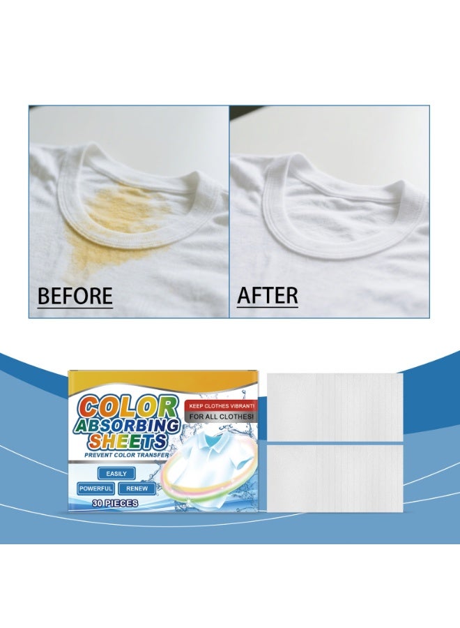 SYOSI Dryer Sheets, Prevent Color Bleeds Runs Absorber Laundry Sheets, Eco Liquidless Soap, Gentle on Skin, Hypoallergenic for Home Apartment Use (30 Count) - Image 1