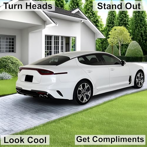 BOGAR TECH DESIGNS Tail Light Sidemarkers Rear Reflectors Lamp Precut Tint Kit Compatible with and Fits Kia Stinger GT (ONLY) 2018-2021, Dark - Image 2