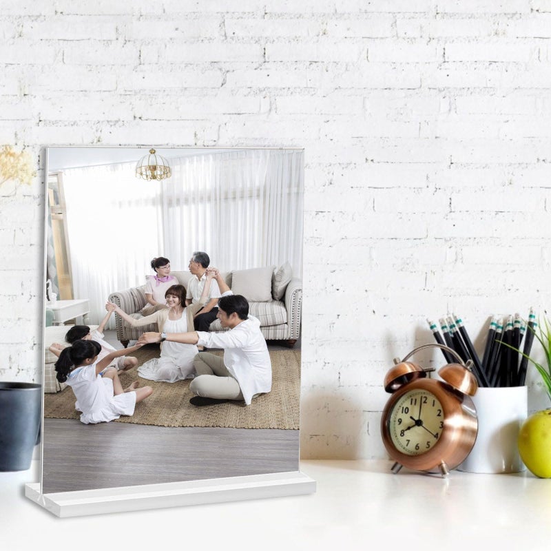 8 Pieces Double Sided Acrylic Frame Sign Holder Easy Insert For Home Office Decor - Image 4