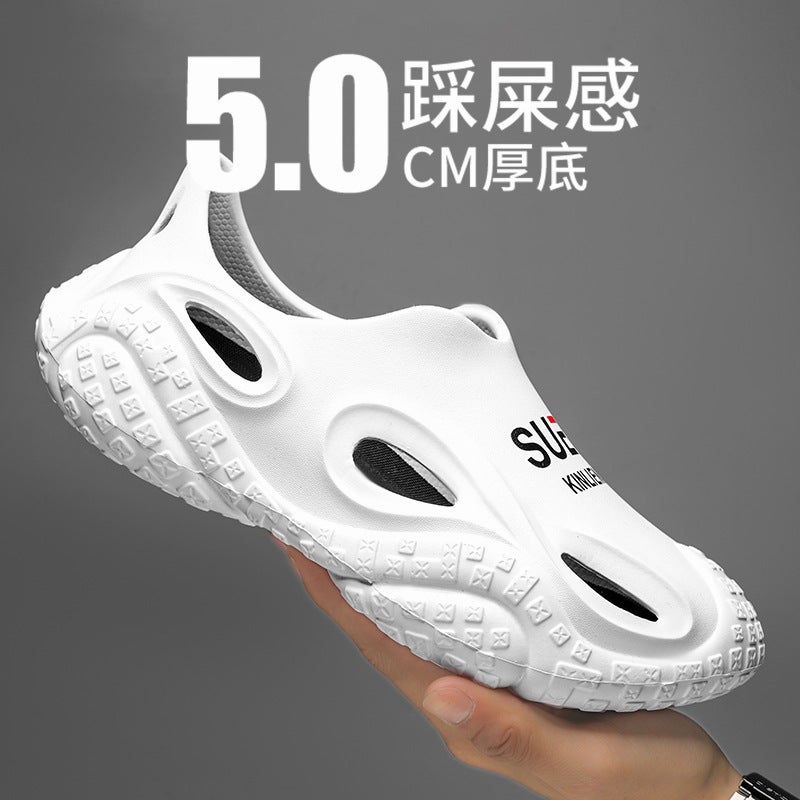2024 Summer Eva Croc Shoes Men'S Fashion Sandals And Slippers Fashion Casual Baotou Slippers Men'S Beach Shoes - Image 4