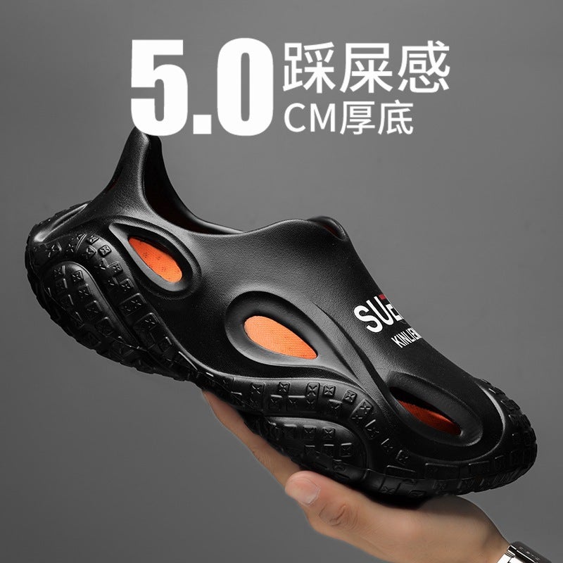 2024 Summer Eva Croc Shoes Men'S Fashion Sandals And Slippers Fashion Casual Baotou Slippers Men'S Beach Shoes - Image 3