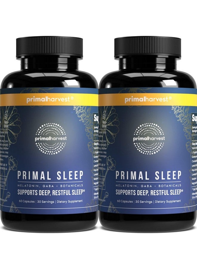 Primal Harvest 2 Pack, Primal Sleep, 120 Capsules with Valerian Root, L-Tryptophan, GABA, Chamomile, and Melatonin 3mg - Image 1