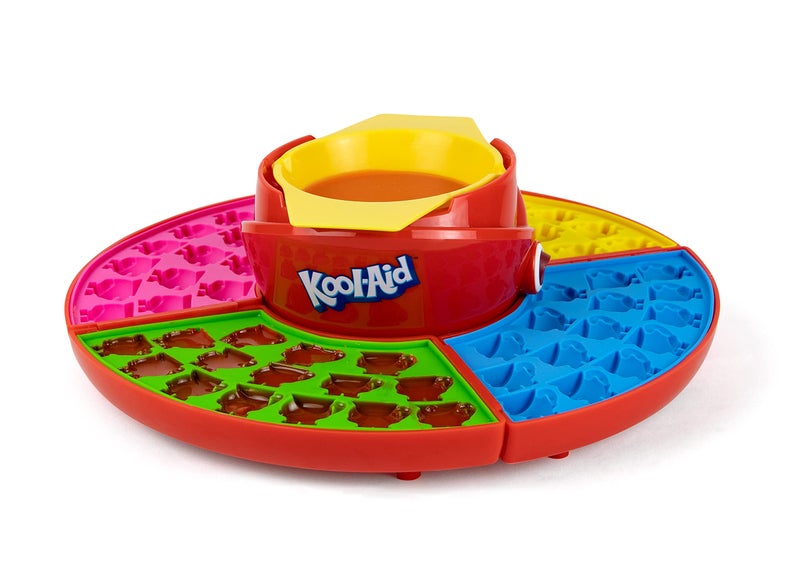 Nostalgia KAGCM200RD Gummy Candy Making KitSilicone KoolAid Man Shaped Molds Heated Base and Melting Pot IncludedFamily Friendly Medium Red