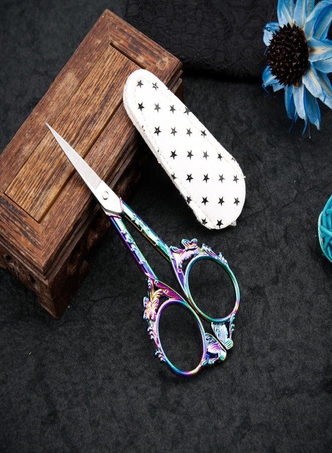 GLEXAL Small Embroidery Scissors with Cover -Cute and Comfortable handles with Sturdy and Sharp Tips for Precise Cutting, Sewing and Craft Supplies Kit - Image 2