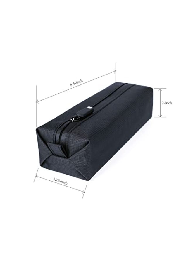 Comfyable Small Toiletry Bag for Men Slim Mini Toothbrush Case Mini Dopp Kit Bag for Electronics Tech Gym WaterResistant Essentials Pouch Black - Image 3