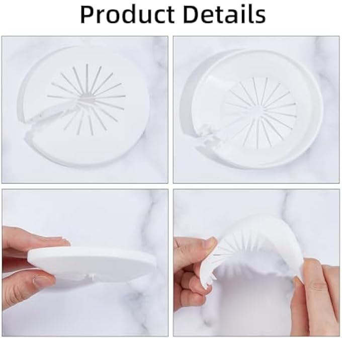 PACK OF 10 PLASTIC PP PROTECTION PLATES, WHITE HYDRAULIC COVER PLATES COVERS FOR WATER DISCHARGE PIPES, LARGER FINISHING RINGS FOR RADIATOR PIPES DECORATION - Image 3