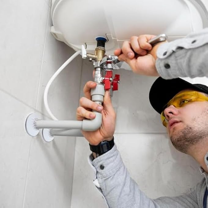 PACK OF 10 PLASTIC PP PROTECTION PLATES, WHITE HYDRAULIC COVER PLATES COVERS FOR WATER DISCHARGE PIPES, LARGER FINISHING RINGS FOR RADIATOR PIPES DECORATION - Image 2