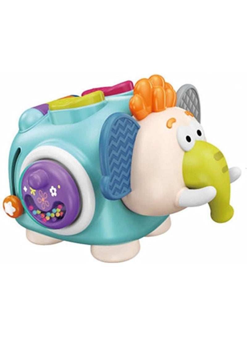 KASTWAVE Montessori Baby Activity Cube - Elephant Sensory Toy for Infants & Toddlers, Carseat/Plane Travel Companion, Educational Gift for Kids Aged 6-18 Months & 2-3 Years - Developmental Learning Fun - Image 1
