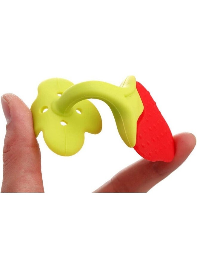 ECVV 4 Pack Baby Teething Toys Set Silicone Fruit Shape Giraffe Baby Teethers BPA Free Soothe Babies Gums for Babies Infants Toddlers Boys & Girls - Image 1