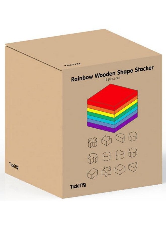 TickiT مكدس الأشكال الخشبي قوس قزح - Image 4