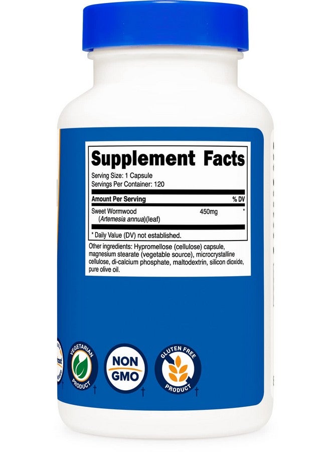 Nutricost كبسولات الشيح 450 مجم 120 كبسولة نباتية خالية من الجلوتين وغير ضارة - Image 5