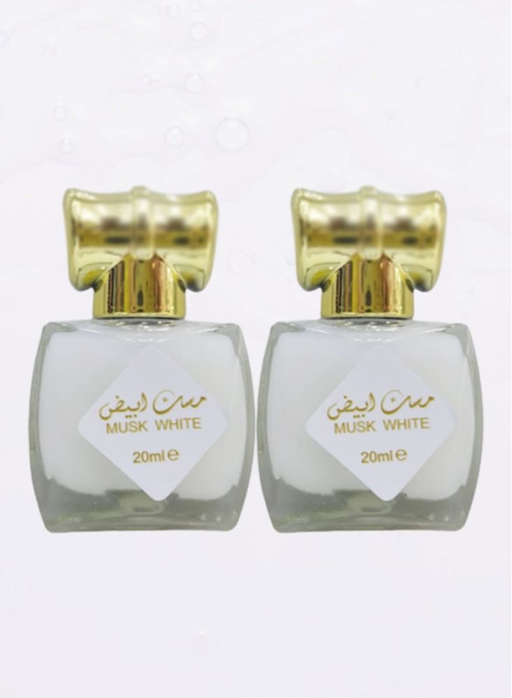 مسك 2 قطع عطر مسك ابيض 20مل