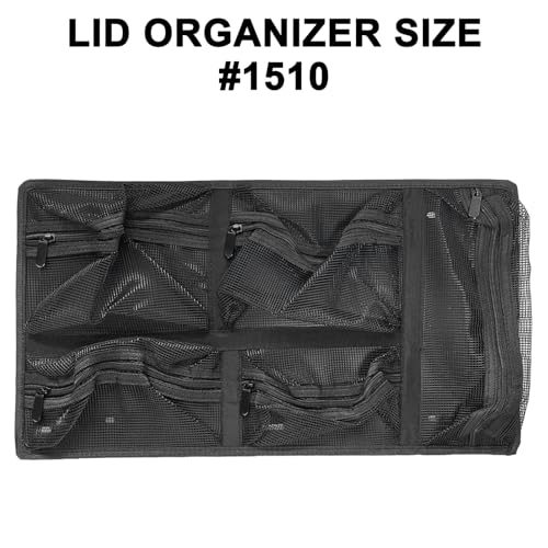 LAFENLIN Lid Organizer for Pelican 1510 Case, 5 Mesh Pockets Storage Organizer, Fits Camera Cases, Diving Dry Boxes, Hard Cases & Toolboxes - Includes Screws & Velcro Straps, Durable, Thickening Mesh - Image 2