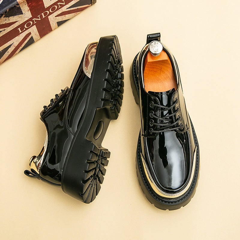 Leather Shoes For Men, Men'S Derby Shoes, British Style Thick-Soled Large Leather Shoes, Hairstyle, One Pair For Delivery - Image 4