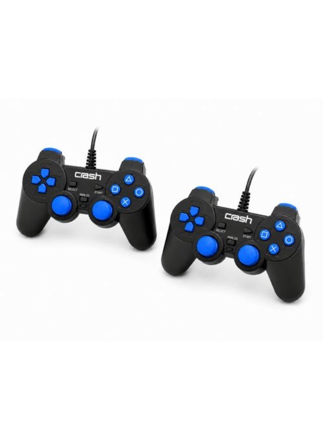 كراش Krash 2-pack Wired Usb Game Controllers For Pc
