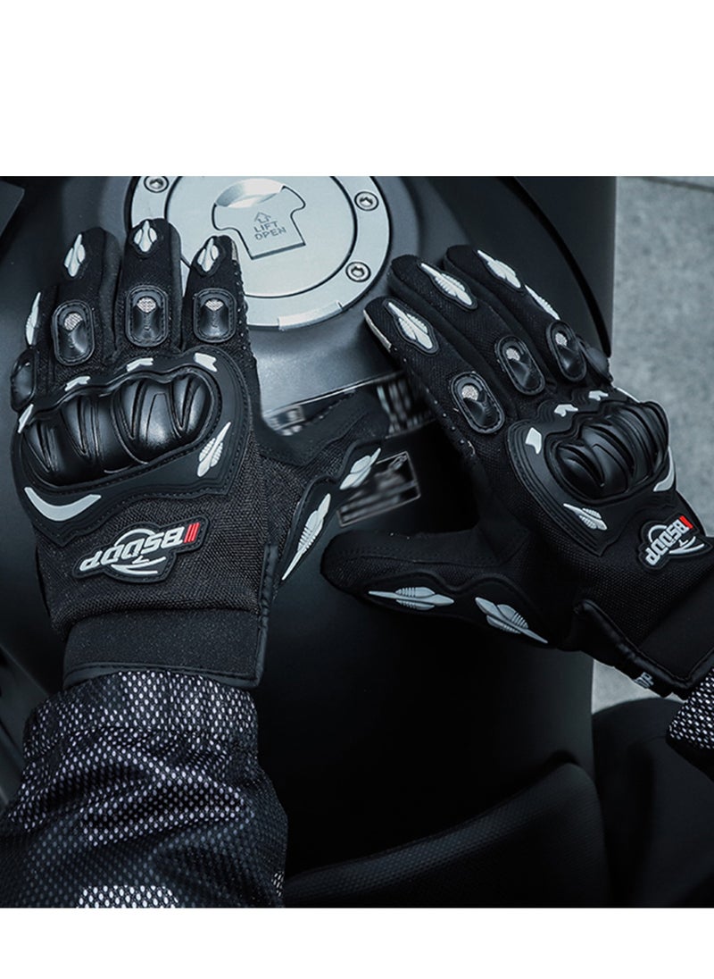 BSDDP Motorcycle Riding Gloves, Rider Anti-slip Anti-drop Four-season Universal Outdoor Breathable Touch Screen Gloves  - Image 5