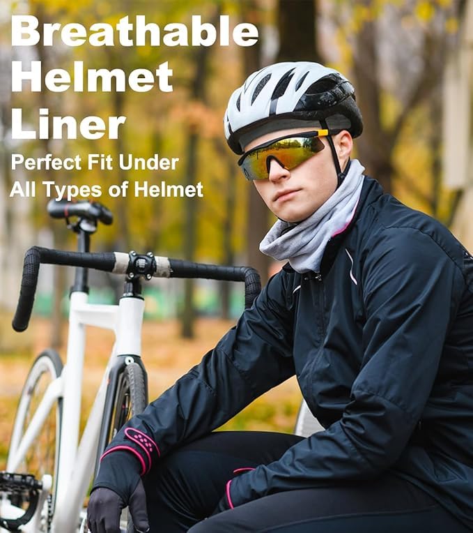 BISMAADH Cotton Skull Caps for Men and Women,2-Pack Lightweight Beanie Sleep Hats Breathable Helmet Liner Biking Running Cycling - Image 3