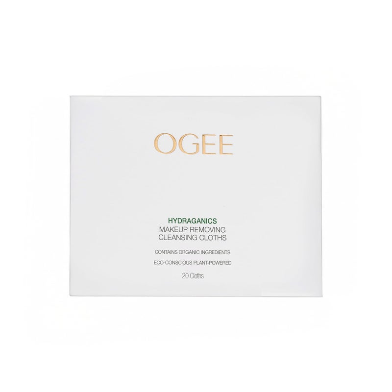 Ogee Gentle Makeup Remover Wipes  Moisturizing Makeup Wipes  Nourishing Formula of Jojoba Oil Aloe Vera  Essential Oils  Facial Cleansing Cloths 20ct
