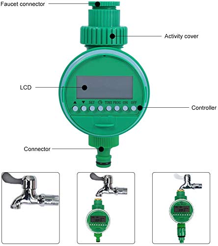 Pinolex® Drip Irrigation Automatic Water Controller Timer for Home Garden Lawn Apartment Batteries Included - Image 3