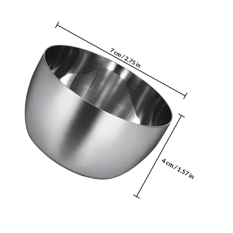 Stainless Steel Dipping Bowls Set 2pcs Round Sauce Dishes for Kitchen Restaurant Use - Image 3