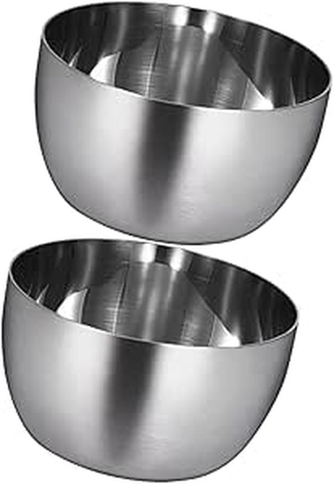 Stainless Steel Dipping Bowls Set 2pcs Round Sauce Dishes for Kitchen Restaurant Use - Image 1