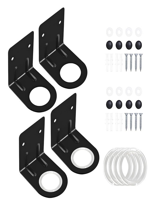 LEFTSTARER 4Pcs Soap Dispenser Wall Mount Bottle Holder, Shampoo Holder for Shower Wall, Shampoo Dispenser Holder for Bathroom Kitchen Toilet(4pcs Black) - Image 1