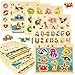 edutree Wooden Peg Puzzles for Toddlers 24 6 Pack Educational Peg Puzzles Montessori Toys Learning Puzzles for Kids Girs Boys 13 35 with Alphabet Number Animal Vehicle Shape - Image 2