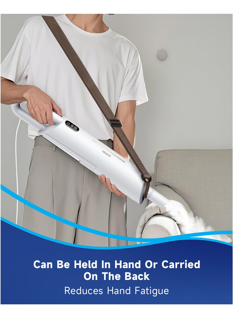 BOMIDI 1200W High-Power Steam Mop for Multi-Surface Floors (Wood/Tile/Carpet) with Adjustable Steam, 18s Fast Heating, 380mL Visual Tank & Aromatherapy Function  - Image 4