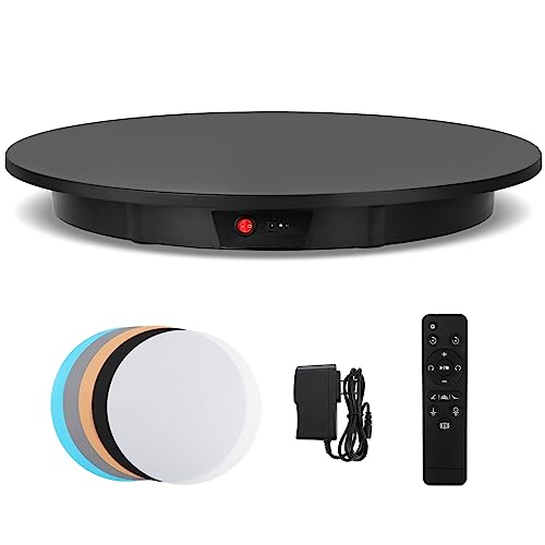 Flyrivergo Large Photography Turntable 24inch330lb Motorized Rotating Display Stand 360 Degree with Remote Control Electric Turntable for Products Model Photo or VideoBlack
