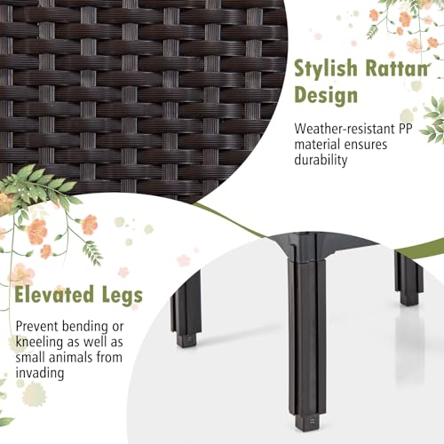 HAPPYGRILL Outdoor Raised Garden Bed, 2 Raised Planter Box with Removable Legs & Brackets, Self-Watering System, Drainage Holes, Raised Beds for Gardening, Vegetables, Fruits, Flowers, Herbs - Image 4