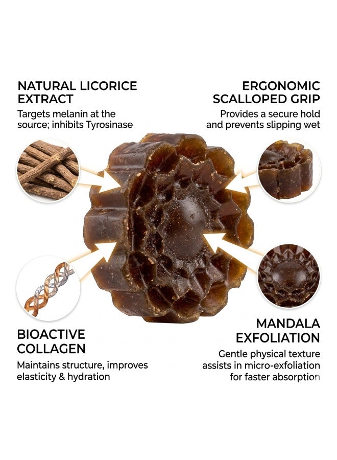 Natural Licorice & Collagen Brightening Soap Bar for Dark Spots and Hyperpigmentation – Deep Cleansing Moisturizing Facial and Body Soap with Vitamin E for Acne Marks Sensitive Skin and Uneven Tone - Image 4