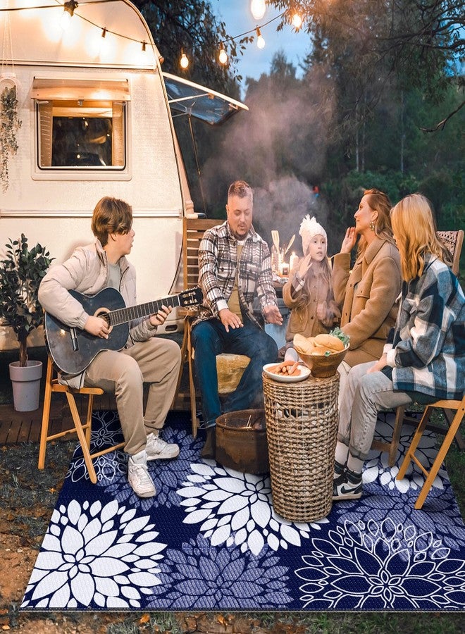 لوكسستيب سجادة خارجية مقاومة للماء من لوكس ستيب، مصنوعة من القش البلاستيكي، قابلة للاستخدام على الوجهين، مناسبة للباحات الخارجية، ديكور خارجي، مساحات واسعة، مثالية للعربات المتنقلة، النزهات، الحدائق الخلفية، الشرفات، الشواطئ، التخييم، مقاس 4 × 6 قدم، لون أزرق - Image 2