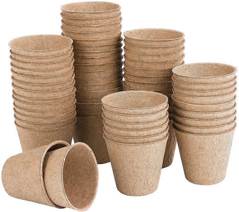 3 Inch Biodegradable Paper Pulp Seedling Pots 50Pcs Easy Transplant Nursery Seed Starter - Image 3