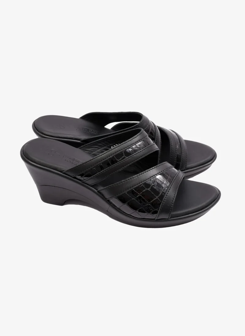 كومفورت بلس COMFORT PLUS EXTRA CUSHIONED HIGH HEEL WOMENS SANDAL BLACK