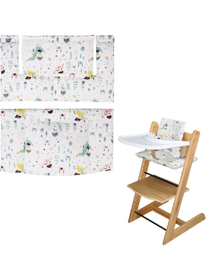 LLHQAMT for Tripp Trapp High Chair Cushion, Soft and Comfortable for Tripp Trapp High Chair Cushion, for Tripp Trapp Cushion Set Makes It Safer and More Comfortable for Baby to Sit On (Fairy Forest) - Image 1