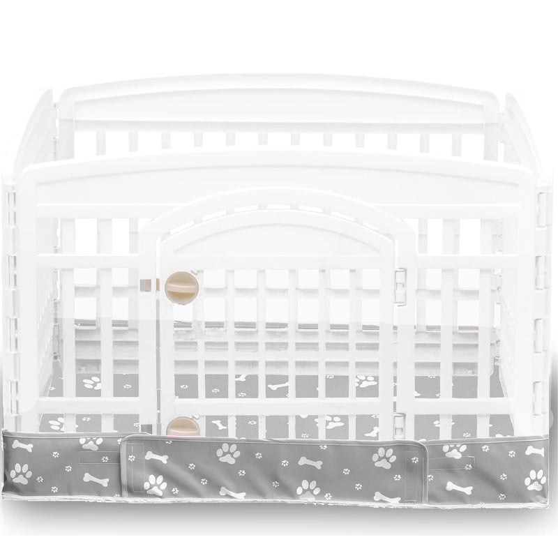 THINMUHAND Dog Playpen Bottom Pad Fits for 36 Inch 4 Panels Exercise Pet Playpen, Dog Crate Pad Puppy Playpen Pad, Hoop and Loop Design (Note: Playpen Not Included). -Gray - Image 1