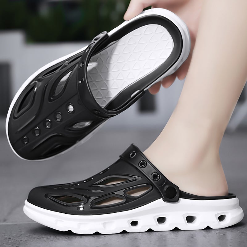 Croc Shoes Men'S Summer Outer Wear Summer Half-Slip Sandals Fishing And Driving Dual-Purpose Sports Slippers With Heels For Men - Image 5