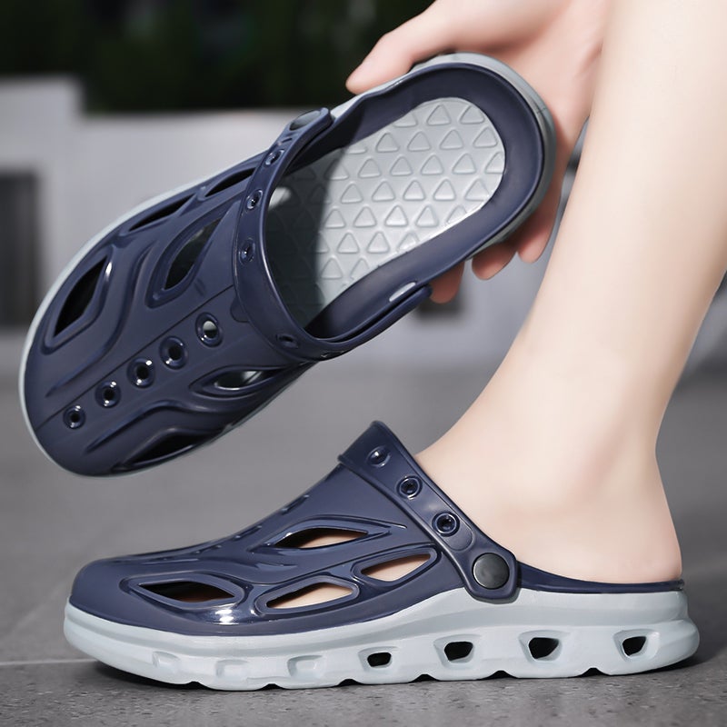 Croc Shoes Men'S Summer Outer Wear Summer Half-Slip Sandals Fishing And Driving Dual-Purpose Sports Slippers With Heels For Men - Image 2
