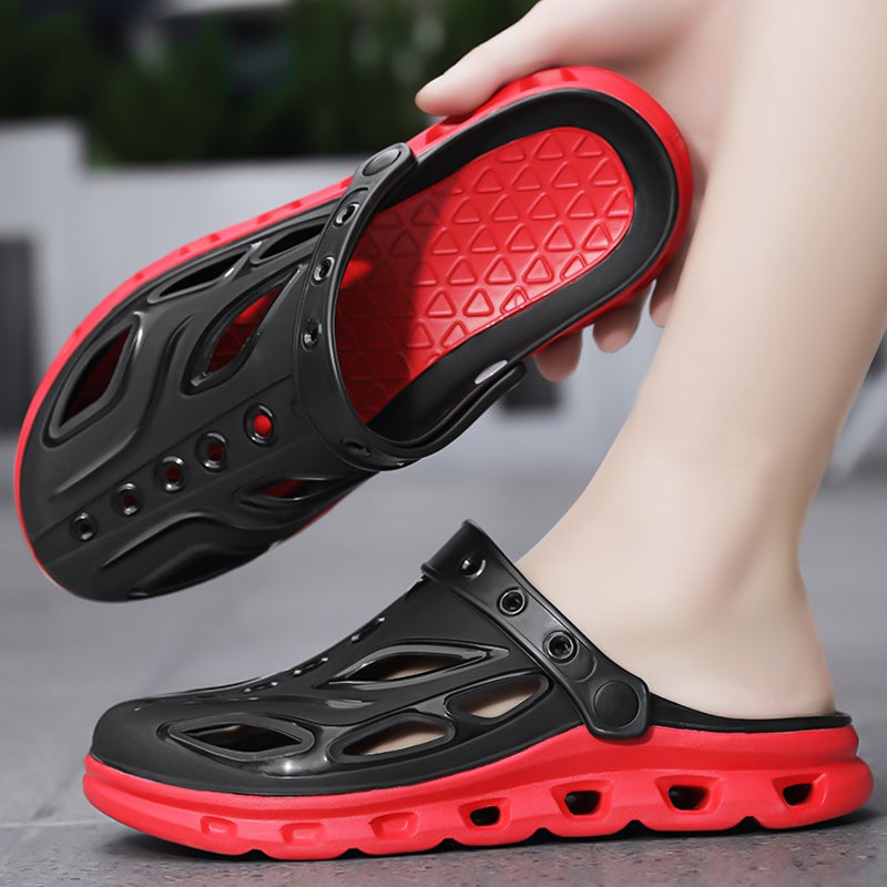 Croc Shoes Men'S Summer Outer Wear Summer Half-Slip Sandals Fishing And Driving Dual-Purpose Sports Slippers With Heels For Men - Image 4