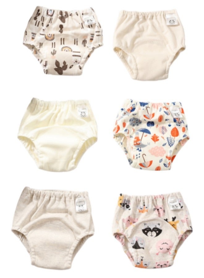 6Pcs Baby Potty Training Pants,Toddler Training Underwear for 2-4 Years Boy and Girls Strong Absorbent Cotton Training Pants - Image 1