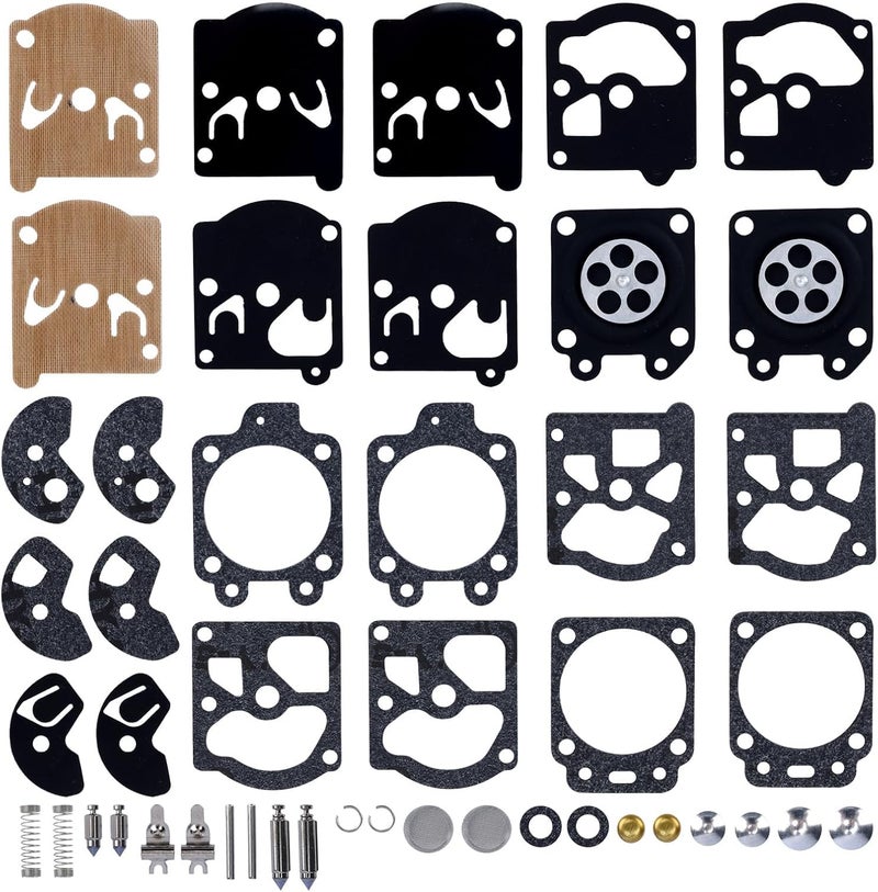 Dalom (Pack of 2) K10-WAT Carburetor Rebuild Kit for WA WT Series 2-Cycle Chainsaw Trimmer Leaf Blower Poulan Craftsman Weedeater Carburetor Diaphragm Gasket Kit - Image 1