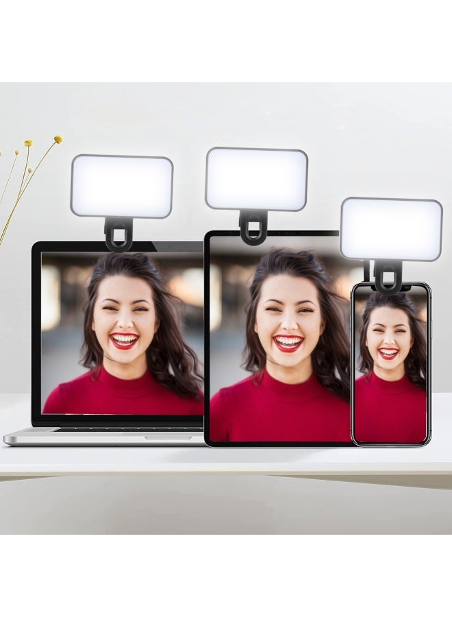 Manufacturers Mobile Phone Computer Tablet Video Conference Fill Light Live Flash Charging Three-color Light LED-Color:Black - Image 4