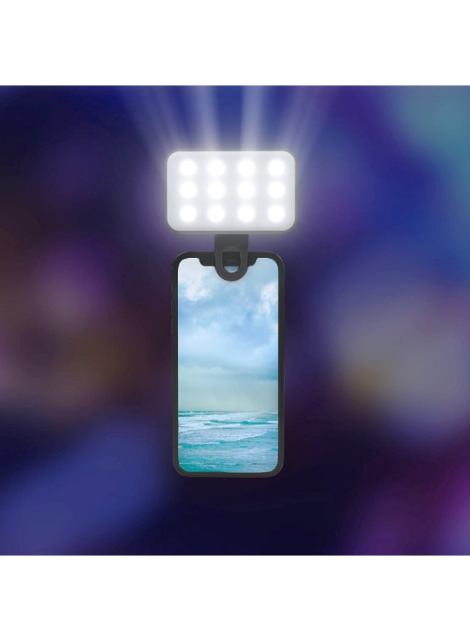 Manufacturers Mobile Phone Computer Tablet Video Conference Fill Light Live Flash Charging Three-color Light LED-Color:Black - Image 5